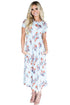 Sexy Casual Pocket Design Light Blue Floral Dress
